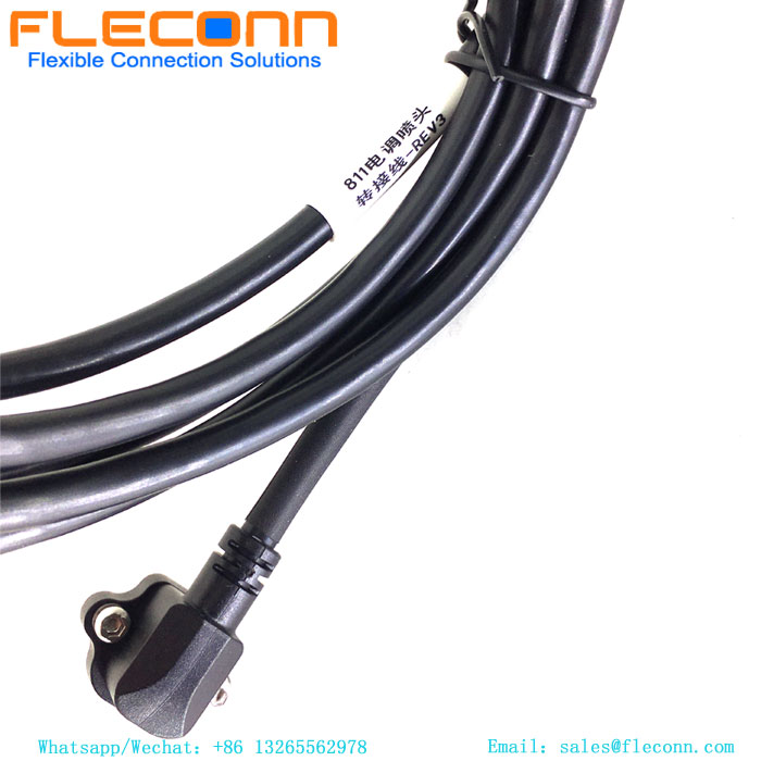 M12 Um conector de montagem em painel traseiro de código 5 pólos com fio para automação de fábrica